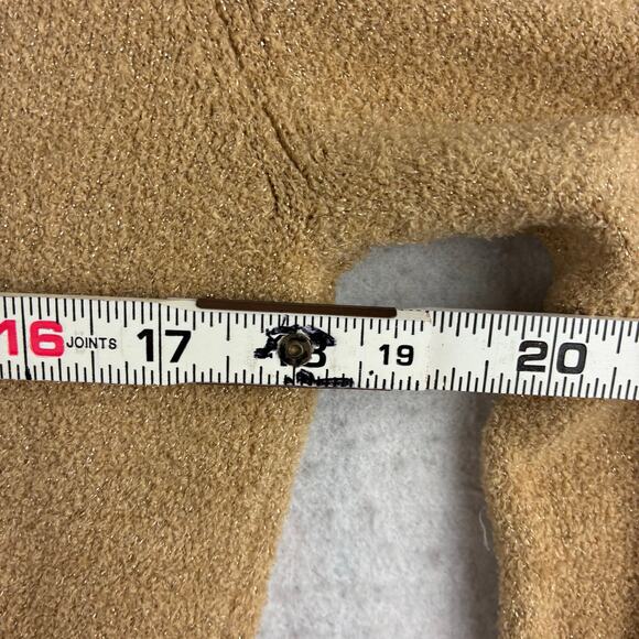 Apt9 Long Sleeve Turtleneck Sweater Womens Large Nylon Metallic Soft Camel Nubby - Picture 11 of 12